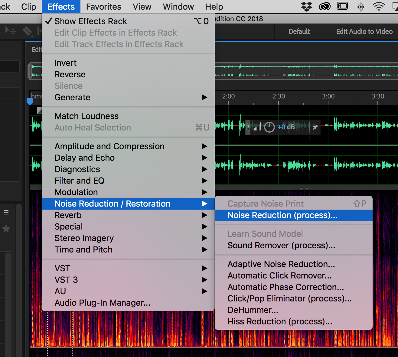 Adobe audition dehummer